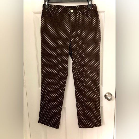 Chaps Pants - Chaps Brown and Cream Poke A Dot Pants